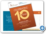 "Celebrating 10 Years" Brochure Design #indiaSheana